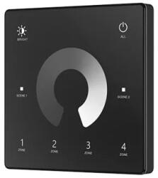 S-lightled TW1-4 LED dimmer távszabályzó fali RF fekete 4-zóna Slightled (SL LEDVSK074)