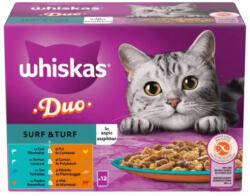 Whiskas DUO Surf&Turf Aszpikos Alutasakos macskaeledel 12x85g - krizsopet