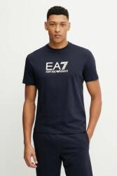 EA7 Emporio Armani pamut póló férfi, nyomott mintás, AF10375.7M000224 - sötétkék M