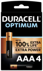 Duracell Optimum 200 - prémium AAA alkáli elem csomag 4db