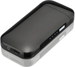HARAHU SH-25702 elektromos öngyújtó USB töltéssel - Fekete/Fényes KP25702