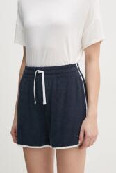 Tommy Hilfiger rövidnadrág női, sötétkék, nyomott mintás, magas derekú, UW0UW05951 - sötétkék L