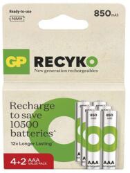 GP Batteries ReCyko NiMH Akkumulátor HR03 (AAA) 850mAh 6db (B25186)