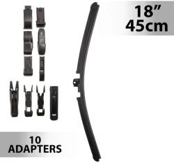 Carguard Ablaktörlő 18"/45 cm - 10 db adapterrel (55738N)