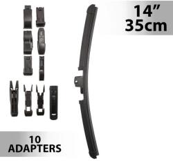 Carguard Ablaktörlő 14"/35 cm - 10 db adapterrel (55734N)
