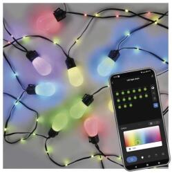 EMOS GoSmart LED fényfüzér - 15× parti izzók, 15 m, kültéri és beltéri, RGBIC WiFi (ZIW17FR)