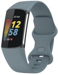  SILICONE Cserélhető szíj Fitbit Charge 6 / Charge 5 készülékhez, szürkéskék