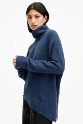 AllSaints gyapjú pulóver LOCK ROLL női, sötétkék, garbónyakú, W132KB - sötétkék XS