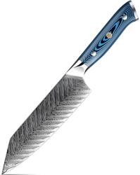 HARAHU Cuțit de bucătărie damasc TU-37506 - Bunka / Albastru KP37506