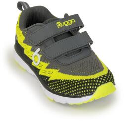 Bugga dětské sportovní tenisky HONE Gray/Yellow/Black | celoroční dětská obuv na suchý zip | boty s odlehčenou a přilnavou podrážkou - 28