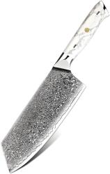 HARAHU Cuțit de bucătărie damasc YU-37512 - Cleaver / Alb KP37512