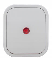 ABEX B2 váltó kapcsoló, falon kívüli, jelzőfénnyel IP54 - fehér (WNT-5B2S) (AB-9001565)