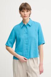 Benetton len ing galléros, barna, regular - kék L