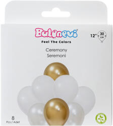 Balonevi Lufi 12", 30cm 8db vegyes színek, Ceremony (LUFI880891)
