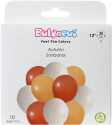 Balonevi Latex lufi 12", 30cm 10db vegyes színek, Autumn (LUFI547131)
