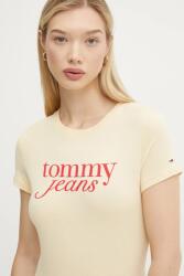 Tommy Jeans pamut póló női, sárga, DW0DW19447 - sárga XS - answear - 8 390 Ft