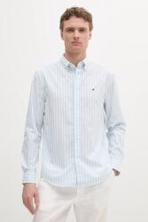 Tommy Hilfiger pamut ing férfi, legombolt galléros, slim, MW0MW39159 - kék L - answear - 41 990 Ft