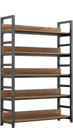 Mobikon Raft pardoseala mdf metal stejar negru Janel 80x30x145.5 cm (0000397762) Raft