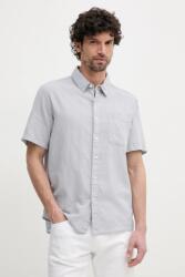 Pepe Jeans len ing AMARO férfi, galléros, szürke, regular, PM308847 - szürke M