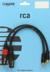 KLOTZ Cablu Klotz RCA - XLR mum cu contacte placate cu aur RCA - XLR 3p mum - 0, 6m (AL-RF0060)