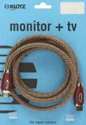 KLOTZ Cablu Klotz HDMI de înaltă clasă, Ethernet de mare viteză, acoperit cu împletitură de nailon - 3m (HDMI-HI030)