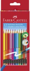 Faber-Castell Creioane Colorate 12 Culori Cu Guma Eco Faber-Castell (FC116612) - xperto