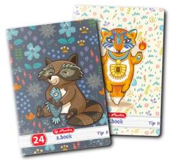 Herlitz Caiet A5, 24 file, Tip II, motiv Cute Animals Premium - hartie 80 g (9475880)