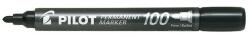 Pilot Marker permanent Pilot P100 1.0 mm varf rotund cu culoare Negru (PXXL-PSCA-100-B)