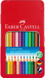 Faber-Castell Creioane Colorate 12 Culori Cutie Metal Grip 2001 Faber-Castell (FC112413)