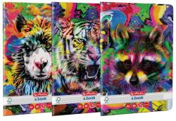 Herlitz Caiet A4, 60 File 70g/MP Patratele, colturi rotunjite Motiv COLOR ANIMALS (9491970)