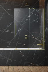 Radaway Paravan cada glisant, 170x150 cm, auriu periat, orientare stanga, Radaway Furo (10109888-99-01L, 10112844-01-0)