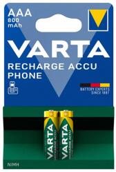 VARTA RECHARGE ACCU elem (AAA, 1.2V, 800mAh Ni-MH, újratölthető) 2db/csomag (58398101402) - bluedigital