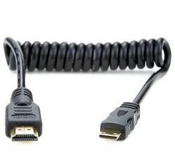 Atomos CAB009 Mini HDMI - HDMI Spirálkábel 0.5 m - Fekete