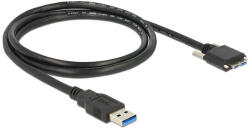 Delock Kábel USB 3.0 A típusú dugó USB 3.0 Micro-B típusú dugó csavarokkal ellátott 1 m