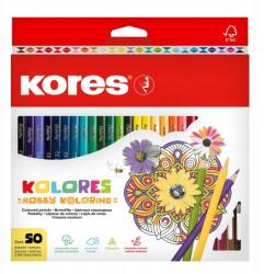 Kores zsírkréta Kolores Style, 50 db Mandalák (93350)