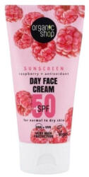 Organic Shop fényvédő nappali arckrém málnával és antioxidánsokkal spf50 normál és száraz bőrre 50ml