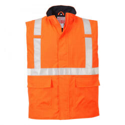Portwest S776 Bizflame Rain Hi-Vis antisztatikus FR lángálló mellény narancs színben (S776ORRL)