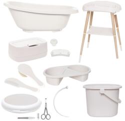 bébé-jou Sense plus 8 részes babakád digitális hőmérővel és kádállvány fürdető szett light oat b428910