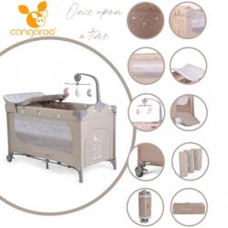 Cangaroo Once upon3 utazóágy 2 szintes zenélő játékkal, pelenkázós bézs