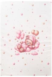 Color pelenkázó lap sík 70x50cm maci lány rózsaszín - neobaby