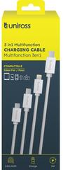 Uniross 3 in1 Multifunkciós töltő kábel, 2m (UCA007) (UCA007)