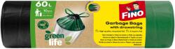 FINO Green Life szemeteszsák, zsinórral, 60l, 10db, Zöld
