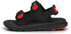 PUMA Puma, Evolve tépőzáras szandál logós részlettel, Piros, Fekete, 32 EU (389147-01-13)