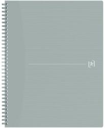 OXFORD Origins jegyzetfüzet, A4+ 70 lap, Optik 90G/Mp papír, dupla spirál, Scribzee, ökológiai címke, rugalmas laminált borító, mikroperforáció, személyes adatok oldala, négyzethálós, szürke (400150008)