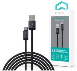 DEVIA Gracious Series 10W USB/Type-C adat-és töltőkábel 1m - fekete (ST108011)