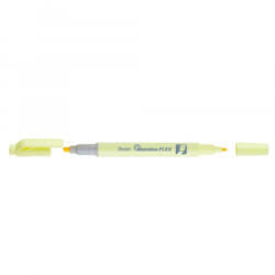 Pentel Szövegkiemelő kétvégű 1/3, 5mm, vágott és kúphegyű, pasztell sárga (SLW11P-GE) (SLW11P-GE)