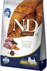 N&D 5kg N&D Dog Brown Adult Mini bárány, sárgarépa és spirulina száraz kutyatáp
