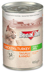 BonaCibo Canned Cat Chicken Turkey 400g