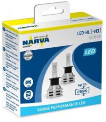 NARVA SET 2x bec LED auto Narva 18058RPNVAX2 H3 PK22s/19W/12V 6500K (N18058)