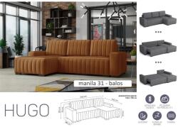 Meblohand HUGO ággyá alakítható, ágyneműtartós, hullámrugós sarok kanapé - Manila 31 - balos - mindigbutor